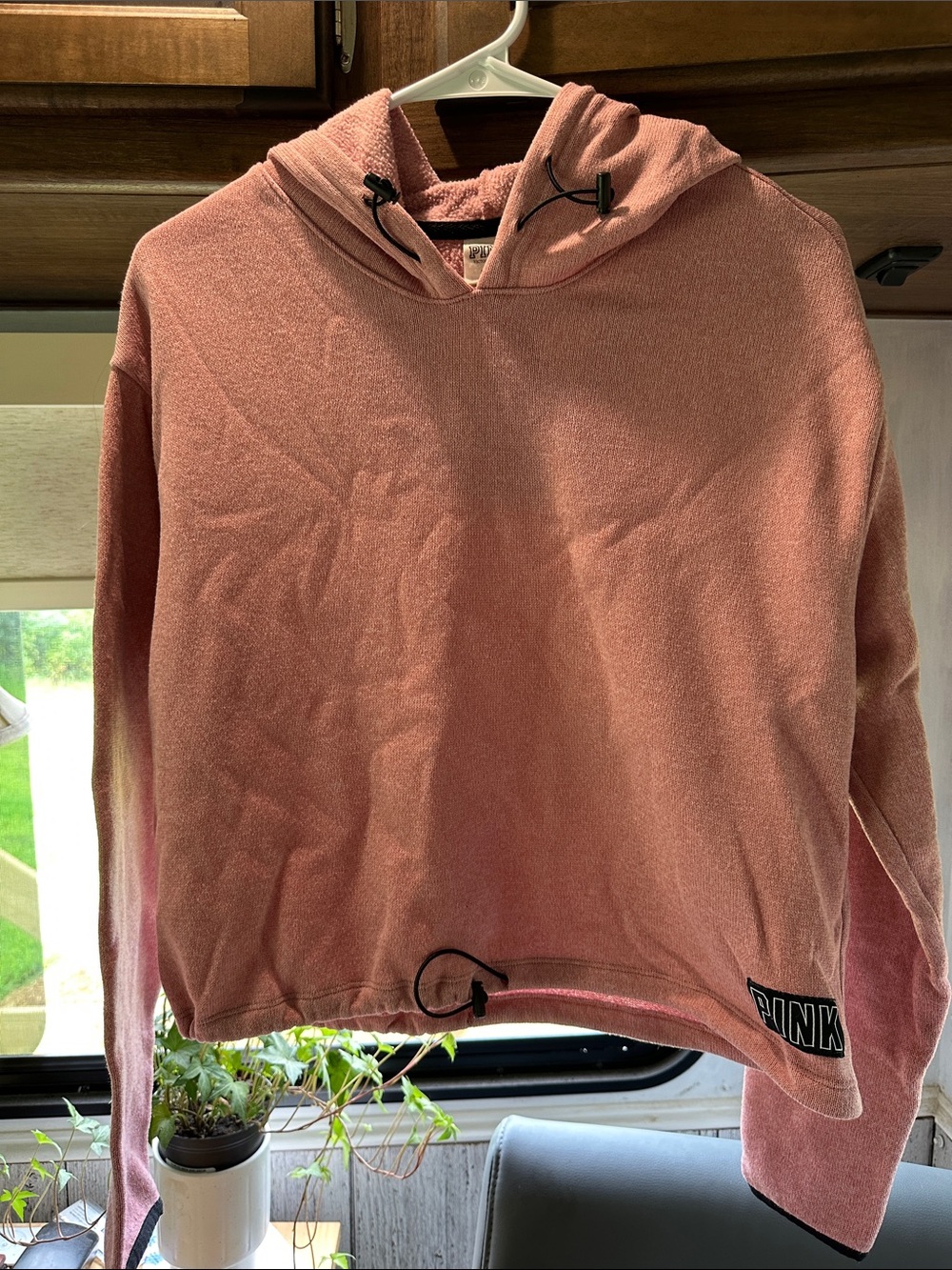 PINK Victoria's Secret Dusty Pink Crewneck Hoodie Sweater